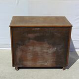 Vintage dresser 4 drawers in rattan and bamboo