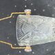 Ice bucket and whiskey decanter made of vintage chiseled transparent glass