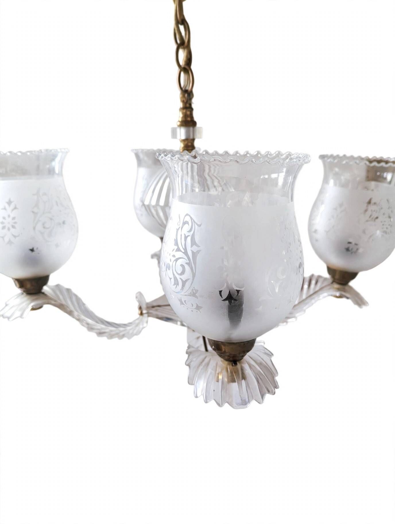 Vintage style Florentine/Hollywood Regency chandelier with 3 lights, 1970s revival 1.