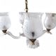 Vintage style Florentine/Hollywood Regency chandelier with 3 lights, 1970s revival 1.