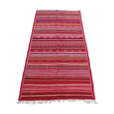 Ethnic red carpet in pure wool 120x190cm