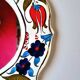 Flowered ceramic mirror