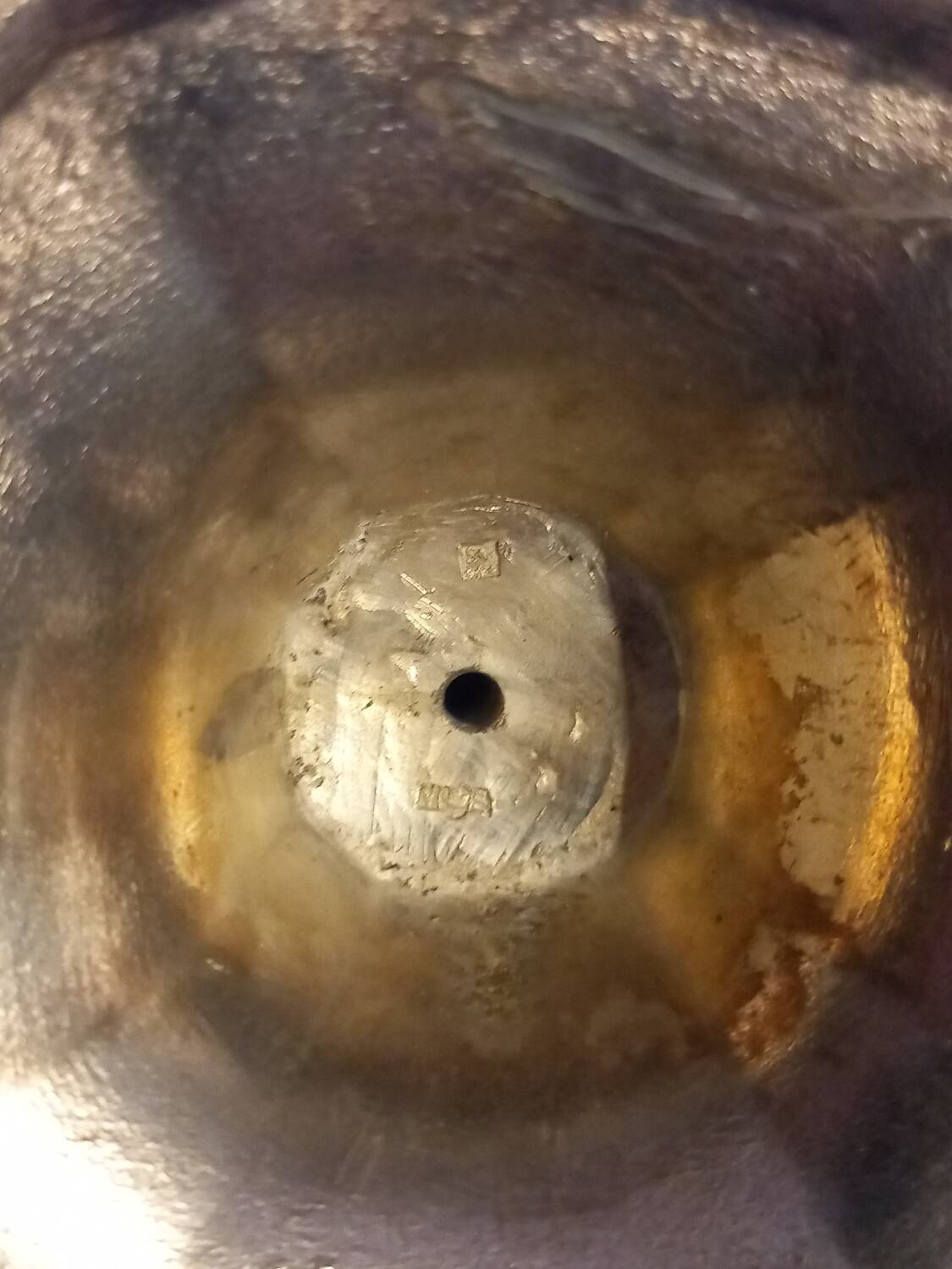 Silver-plated metal chandelier, 1925