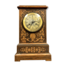 Charles X marker clock in noble wood marquetry around 1830