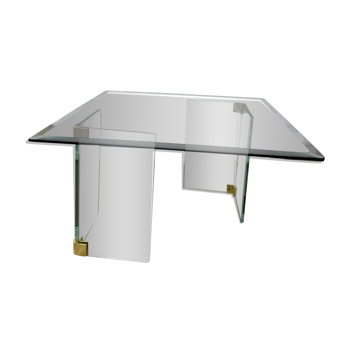 Vintage glass coffee table 70s