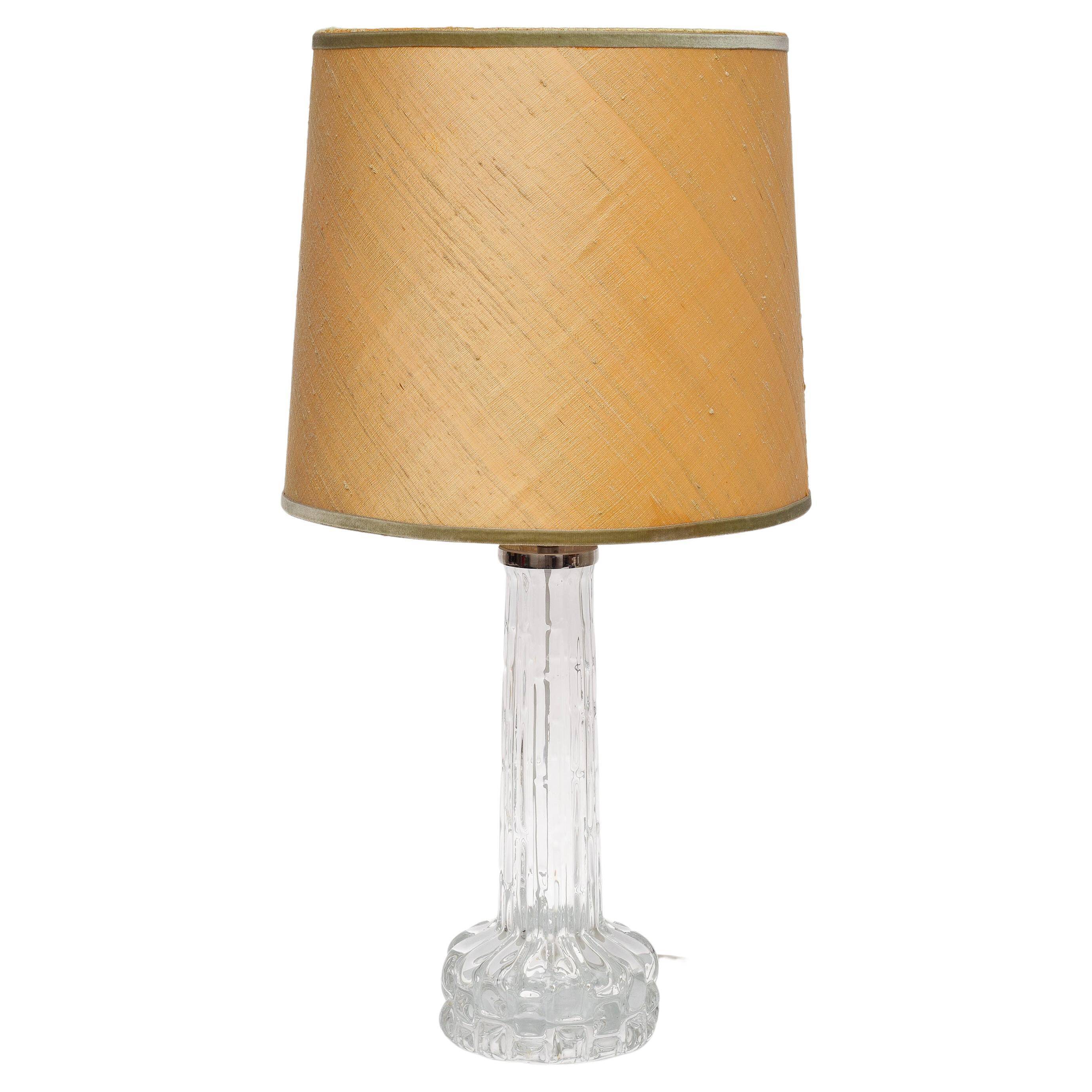 Carl Fagerlund for Orrefors, table lamp model in glass "RD", Sweden 1960