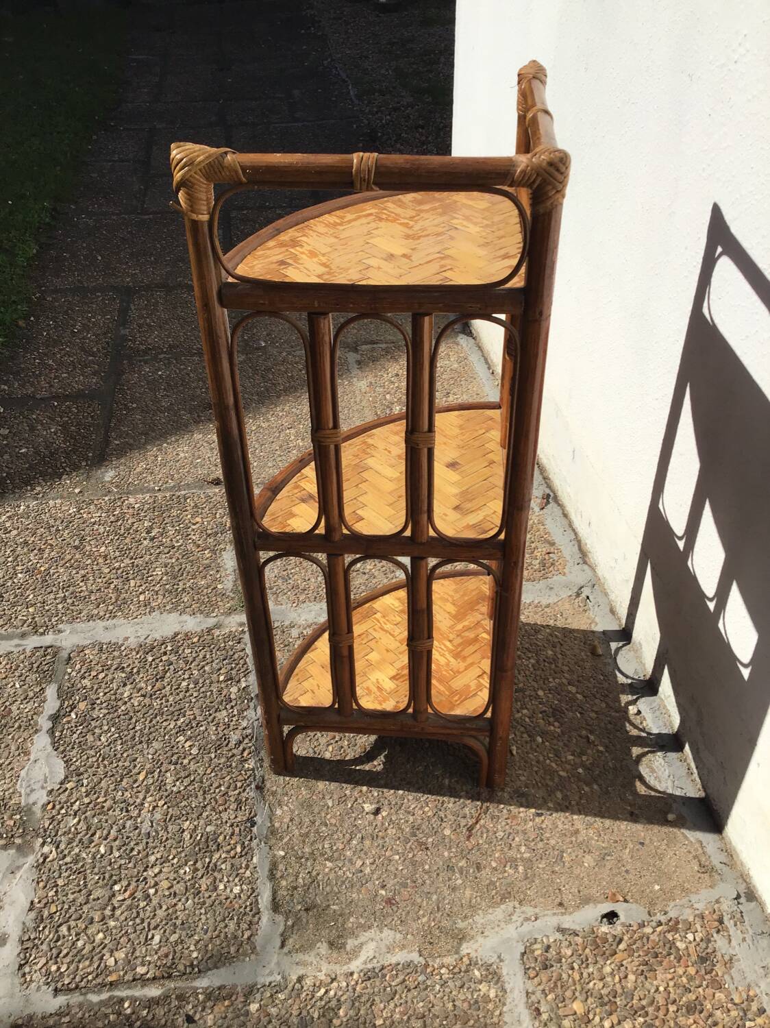 Rattan corner unit