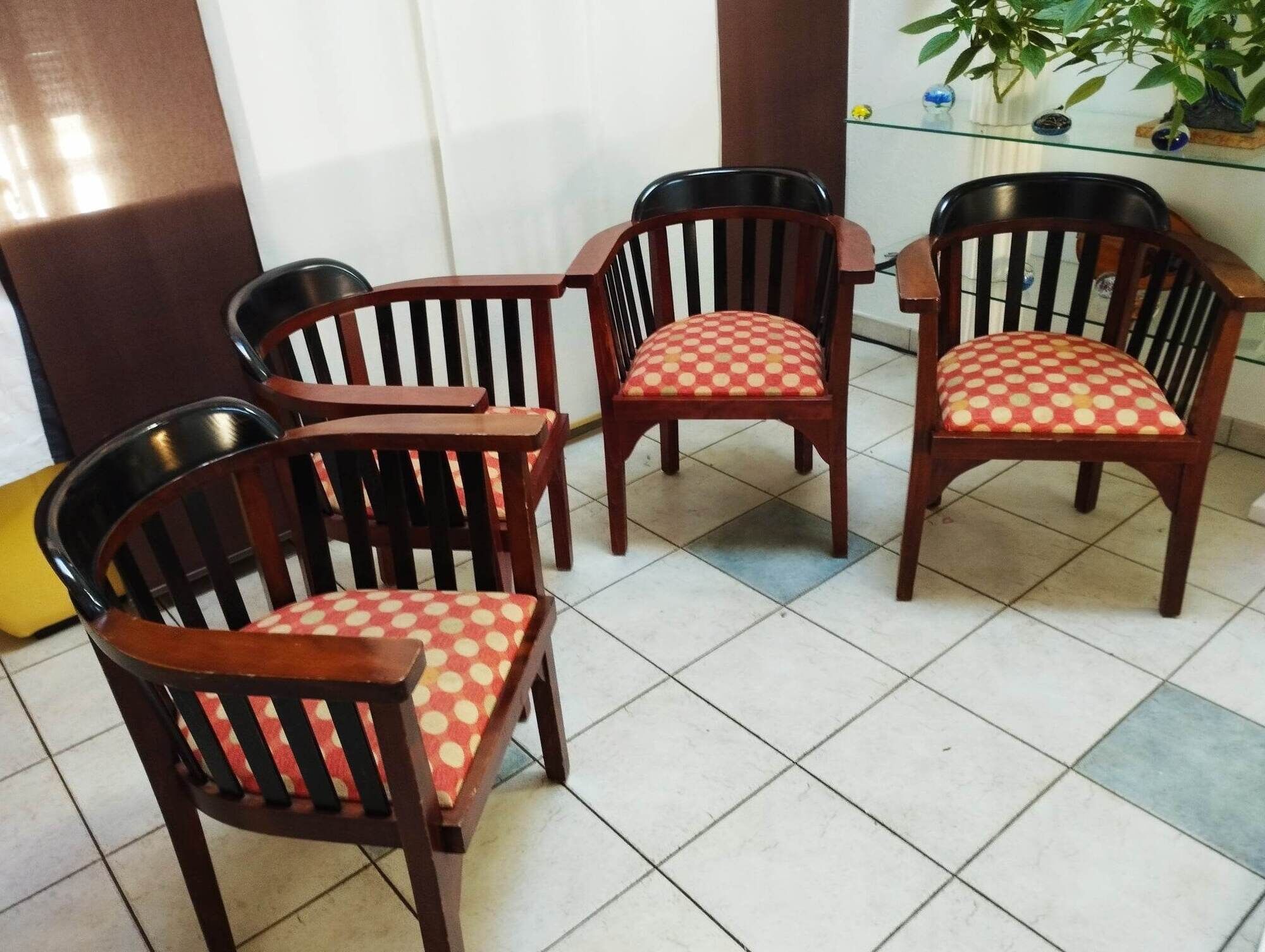 6 art nouveau armchairs