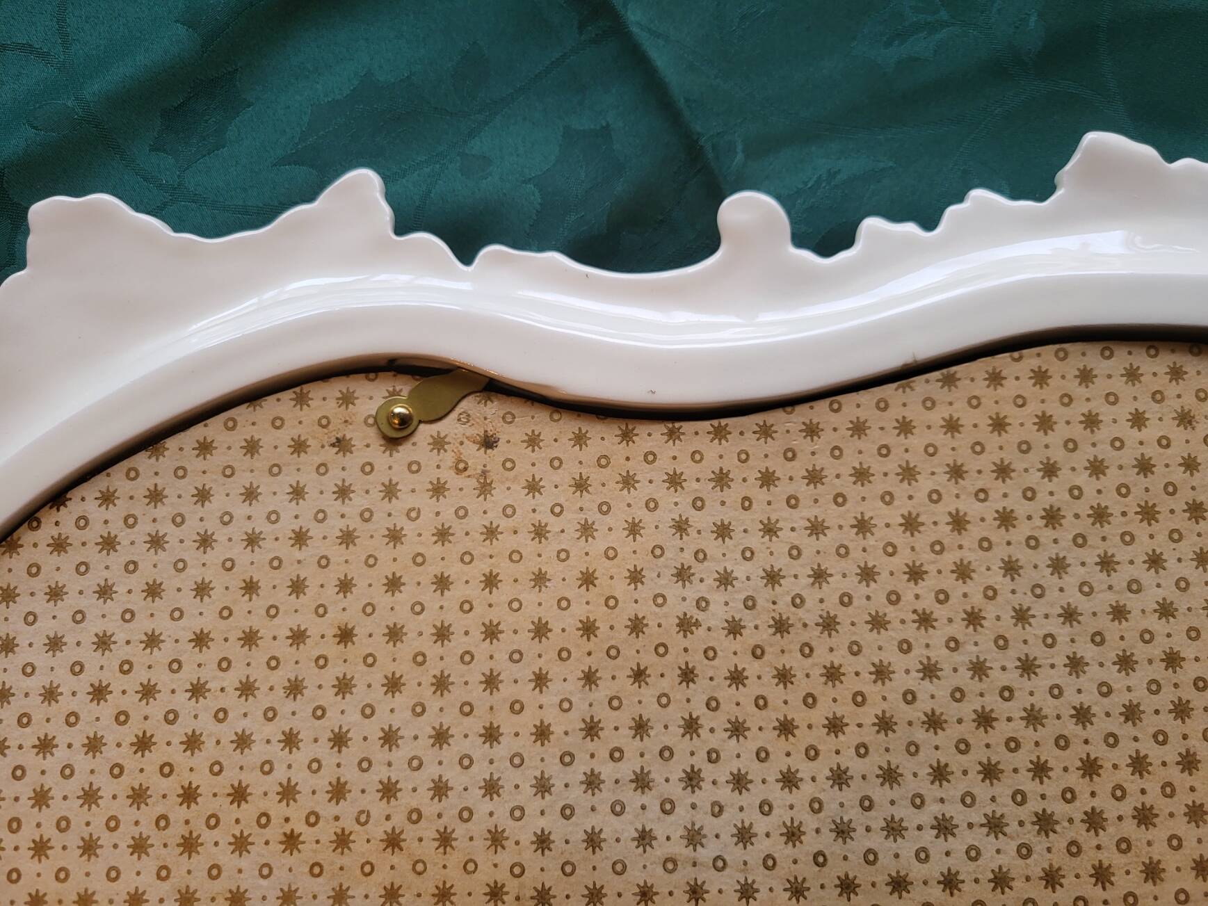 Farnesiana Mirror by Carlo Corvi in ceramic Italy 1950