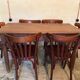 Bistro vintage table in blond walnut, 1940-50