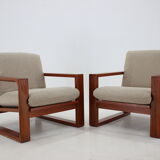1960s Miroslav Navratil Pair of  Armchairs in Bouclé Upholstery