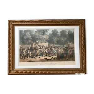 Lithographie 1896 Réjouissance