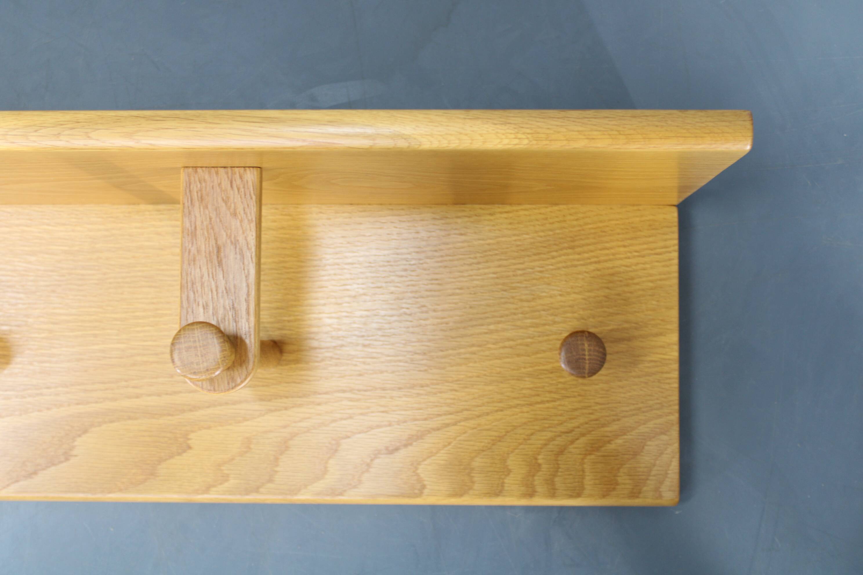 1970s Rare Aksel Kjersgaard Ash Wood Wall Hanger, Denmark