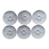 La Redoute x Selency set of 6 white oyster plates