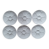 La Redoute x Selency set of 6 white oyster plates