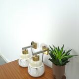 Design wandlampen Kamenicky Senov met melkglas kap vintage