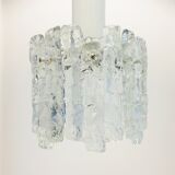 Mid-Century Murano Ice Glass Ceiling Lamp by J.T. Kalmar, Austria, 1960s