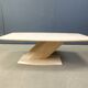 Post-modern coffee table in travertine, 1980s