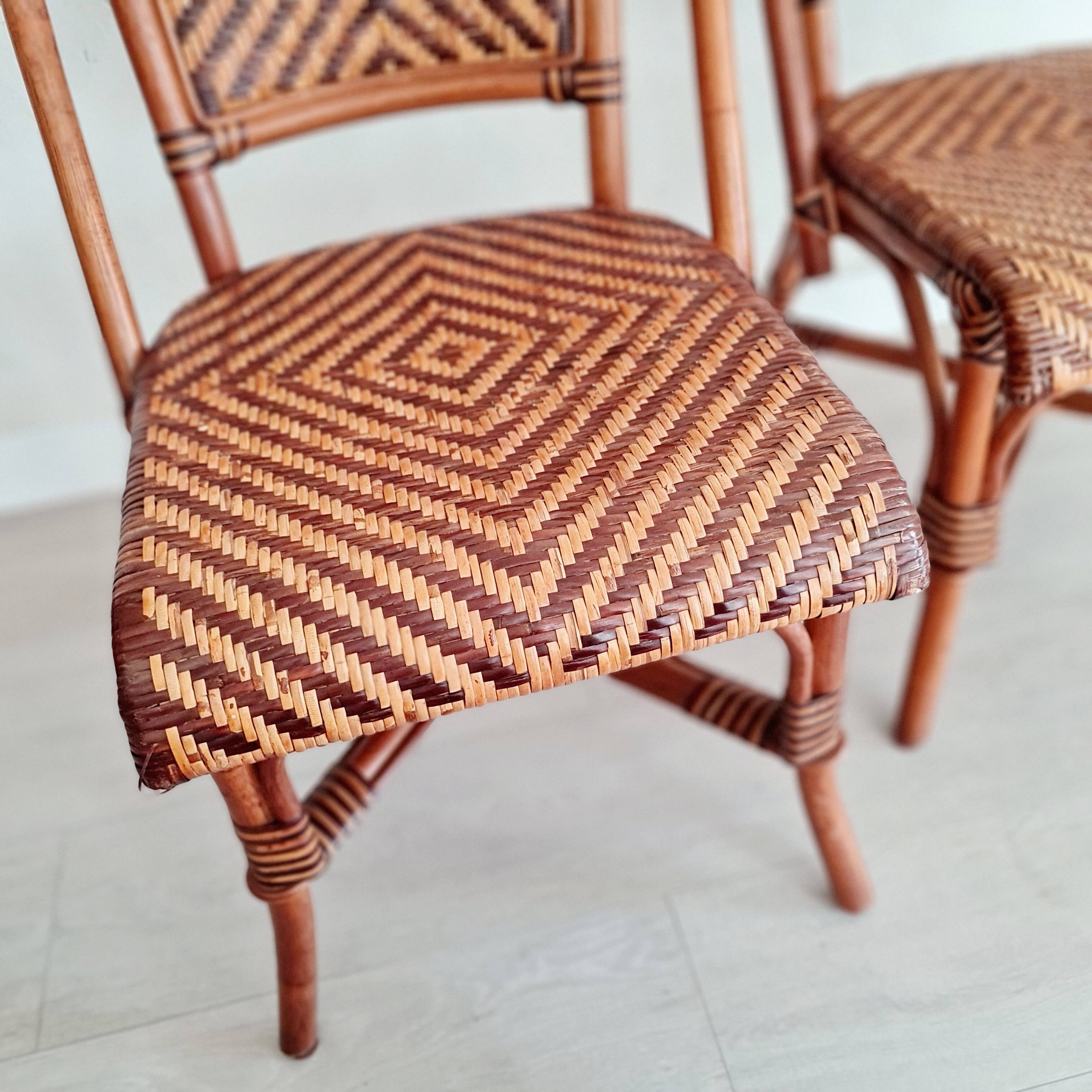 Rattan bistro chairs