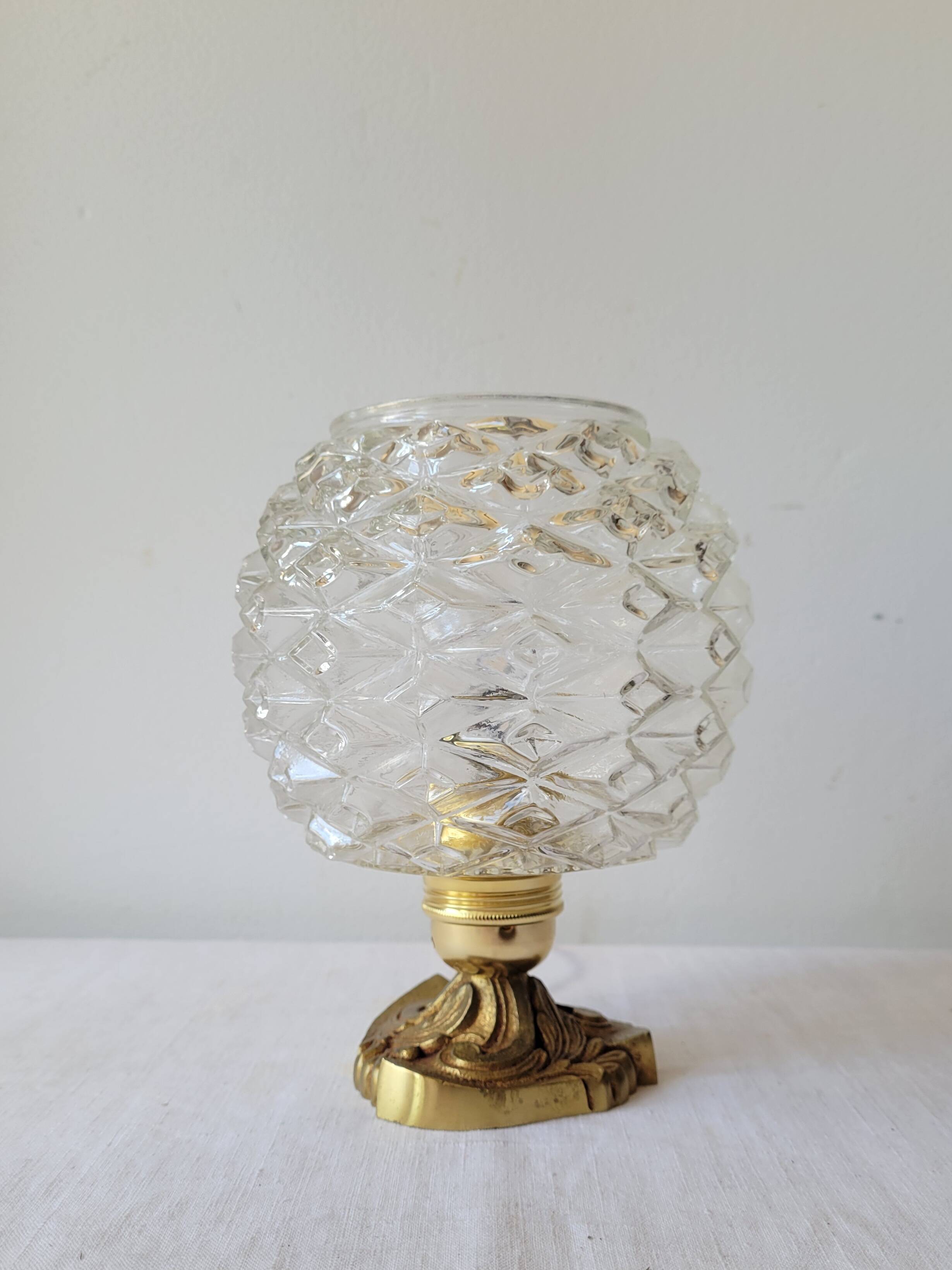Bronze and glass lamp