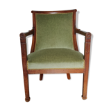 Fauteuil velours vert