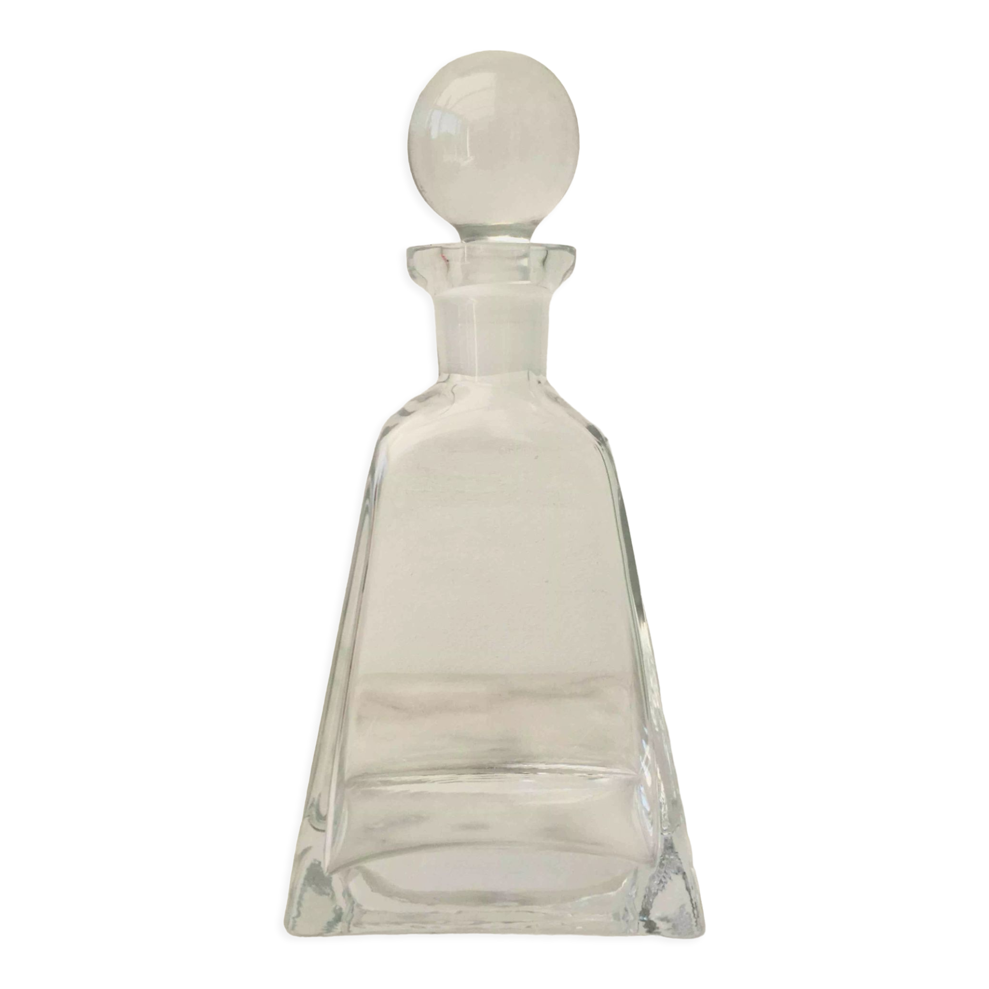 Thick glass carafe bottle 80s