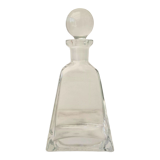 Flacon carafe en verre épais années 80
