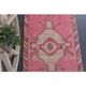 Vintage Turkish Oushak Handmade Wool Cotton Pink Runner Rug 90x303