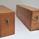 Deux boîtes à archives en bois de hêtre vintage