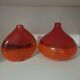 Pair or 2 glass paste vases from the 80s vintage.