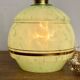 Vintage tulip wall lamp in mint green and gold Clichy glass