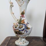 Ancienne aiguière de Bassano en céramique craquelée