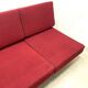 Beech sofa bed & red fabric by Drevotar Czech vintage 1960s