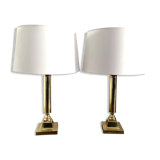 Paire lampes laiton art déco Allemagne 1960