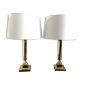 Paire lampes laiton art déco Allemagne 1960