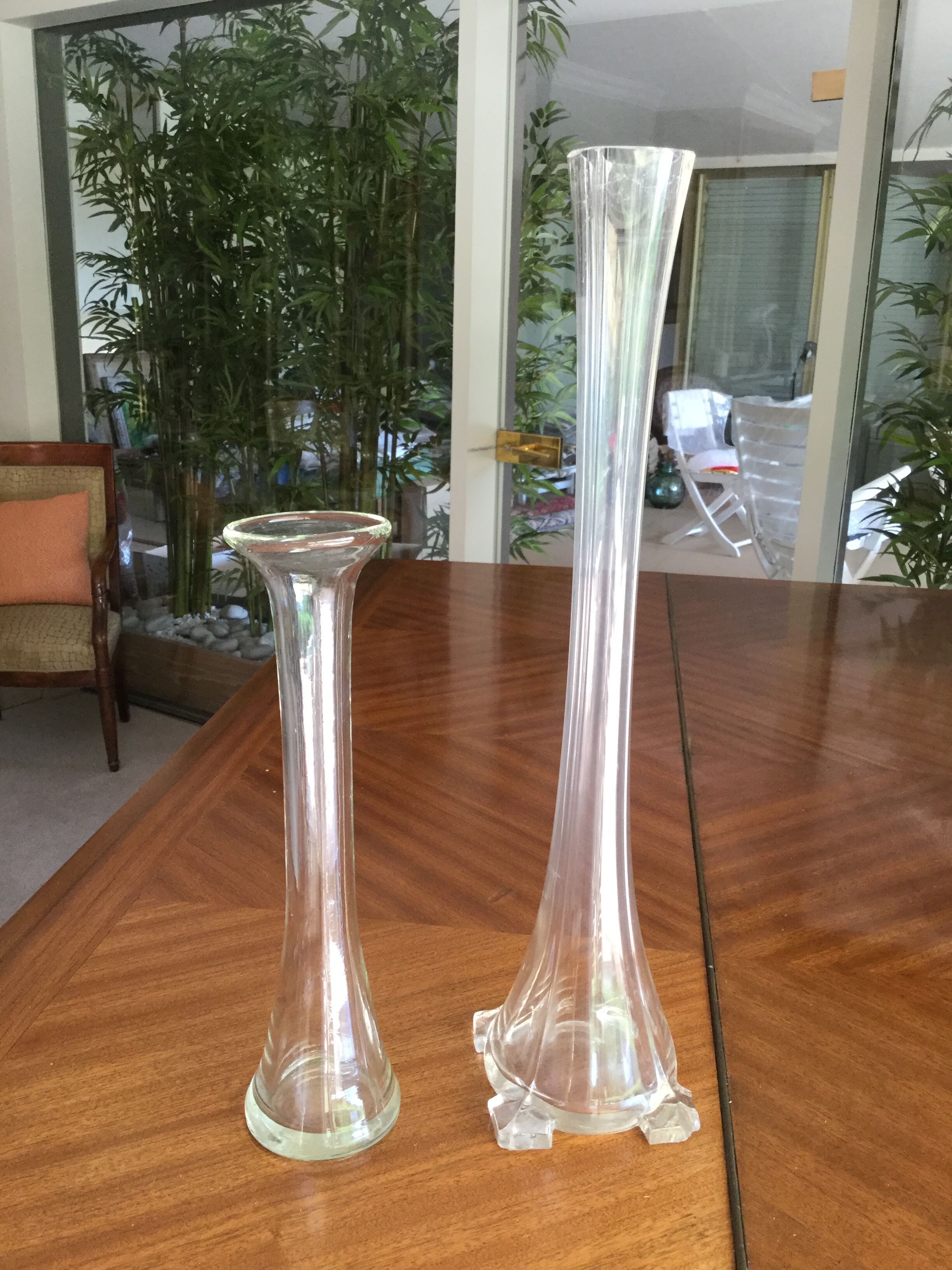 Duo of ancient soliflore vases