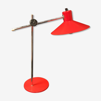 Lampe de bureau design 1970 pop orange