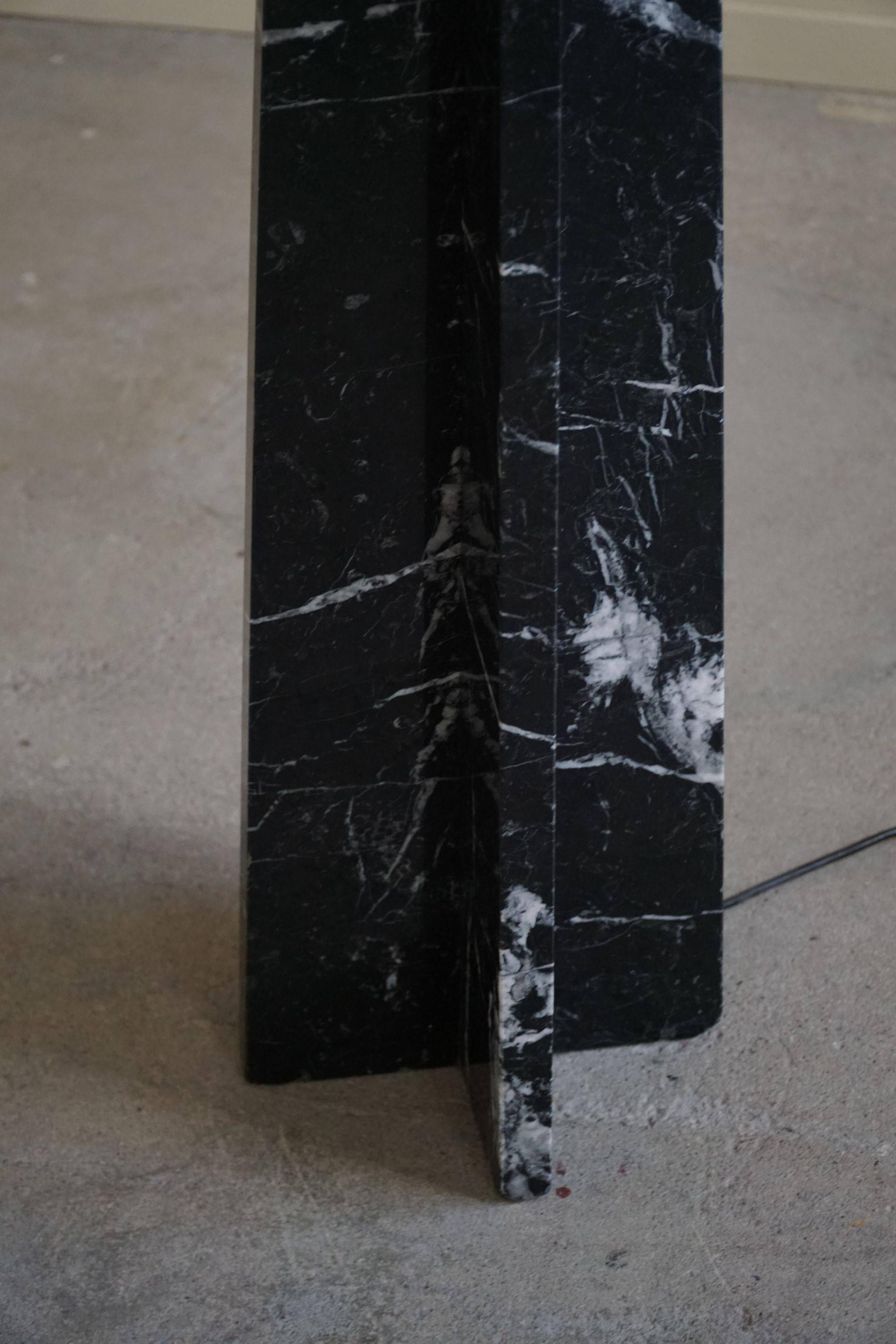 Massimo & Lella Vignelli, floor lamp in copper and marble, Wagneriana, Italy, 1986