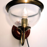Glass sconce brass gold
