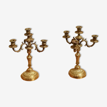 Pair of bronze candlesticks