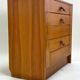 Vintage 70's 3-Drawer Chest - Pine and Leather - Scandinavian Style