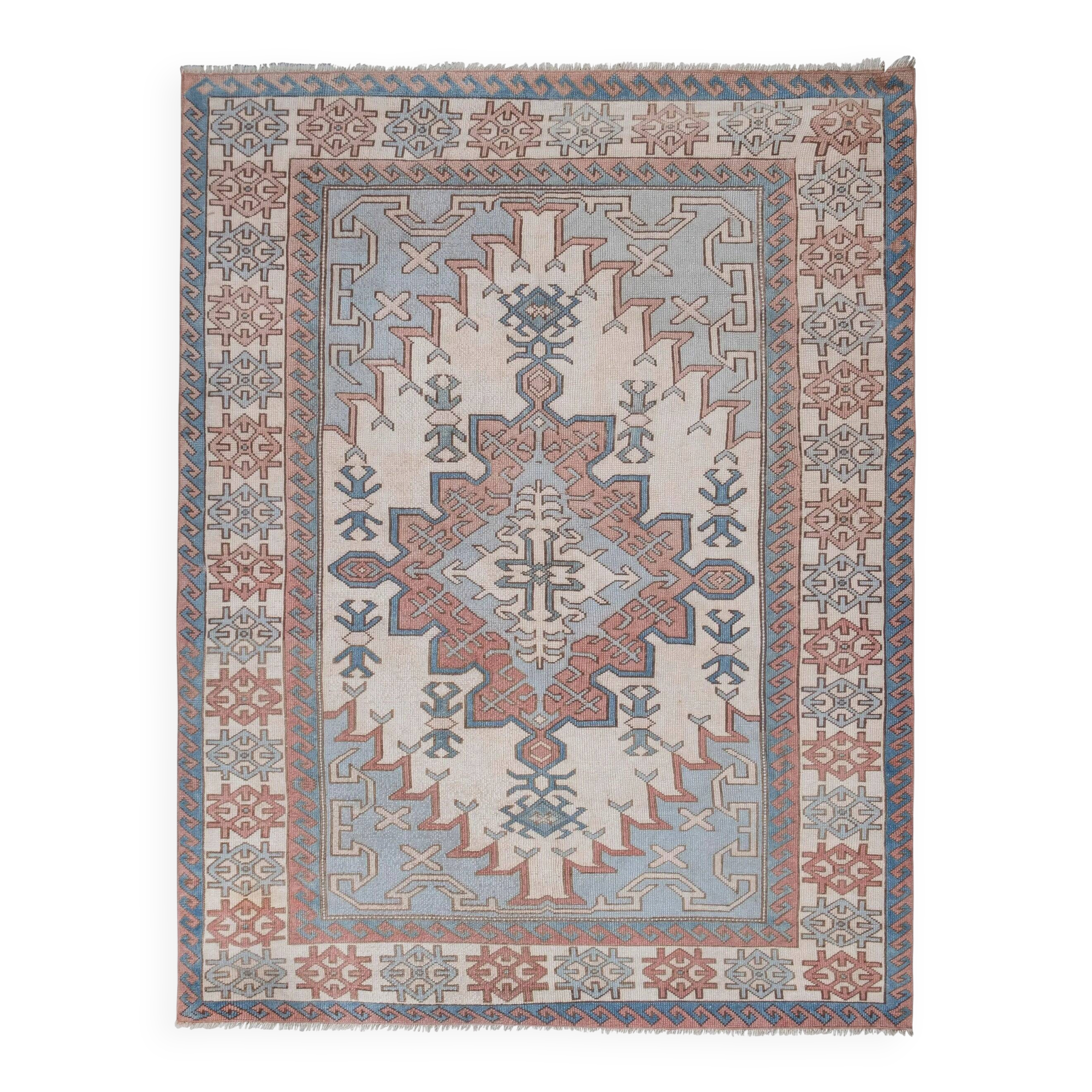 Vintage Turkish Oushak rug 173x227 cm
