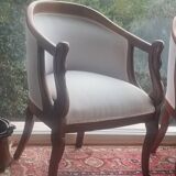 Salon 2 pièces gondoles style Empire à accoudoirs cols de cygnes