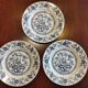 8 blue & white dinner plates (Royal Tudor Gien Lunéville Ceraminter)