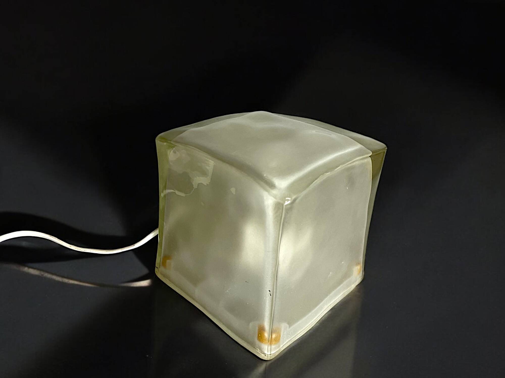 Vintage glass cube lamp iviken by ikea