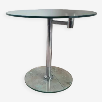 Service table end of canape glass chrome