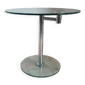 Table desserte bout de canape verre