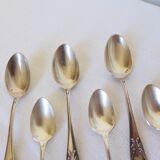 3 small spoons + 3 vintage silver-plated mocha spoons