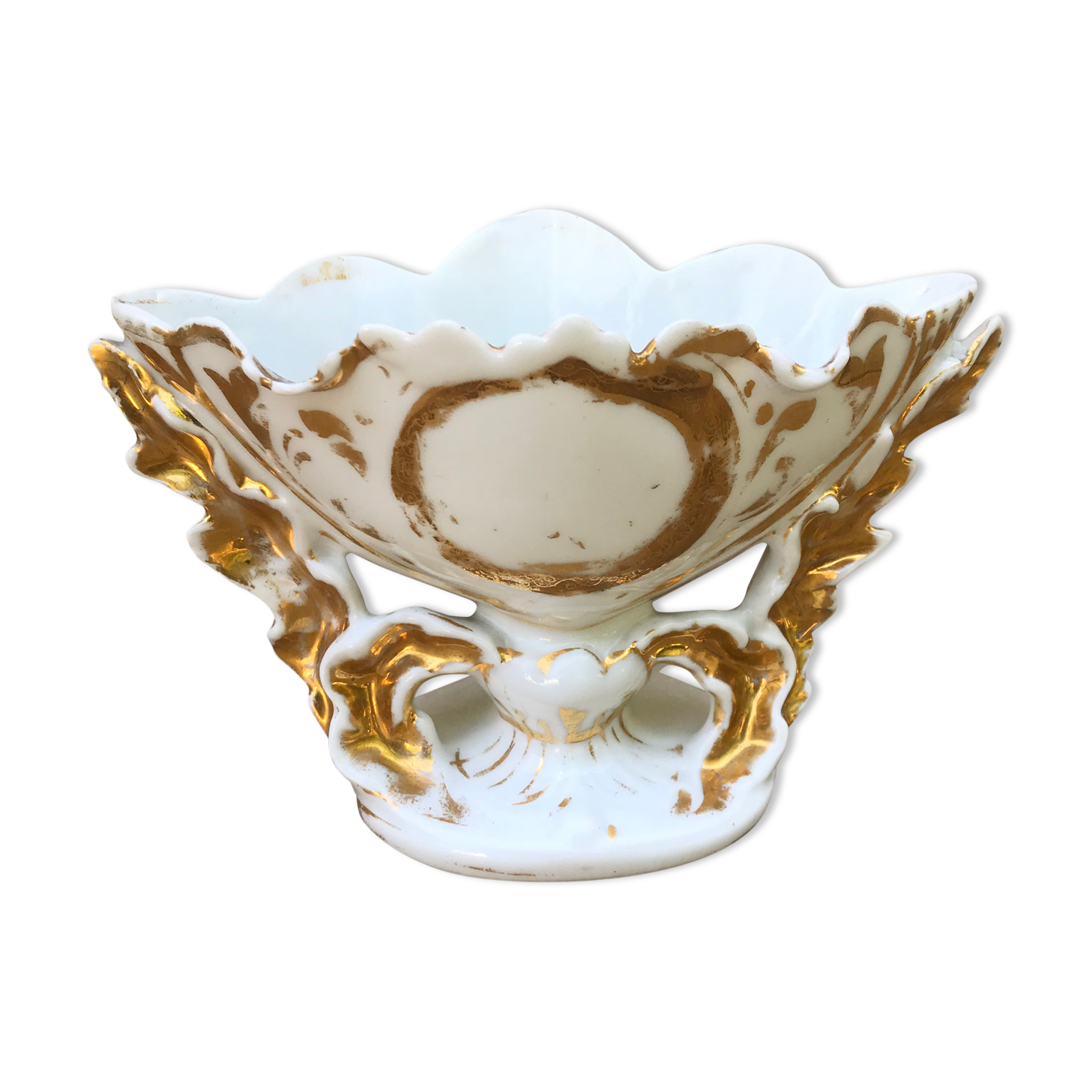 Former Vase De Marié Porcelain Blanche - Vintage Gilding