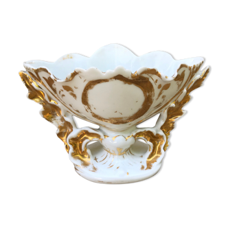 Vase de marié porcelaine blanche avec dorures vintage